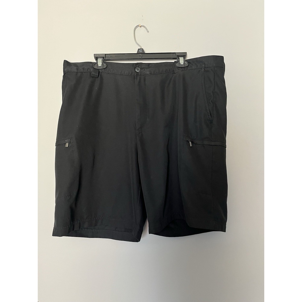 Izod Golf Shorts Straight Casual Chino Zip Pocket Men's Size 40 Black
